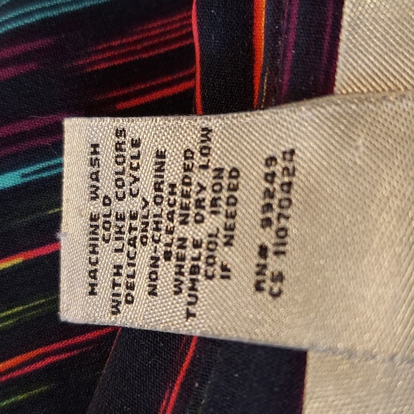 Maggie Barnes for Catherines Colorful Striped Buttoned Shirt Size 3X 26W/28W - Picture 16 of 16